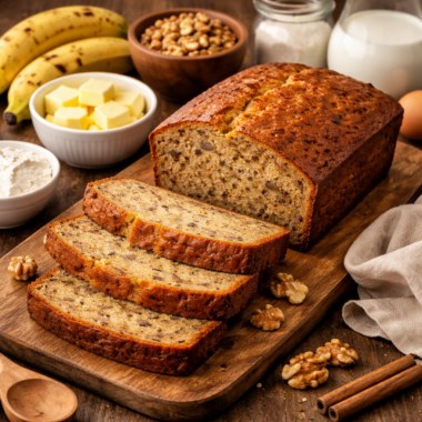 Classic Banana Bread Recipe with Simple Ingredients